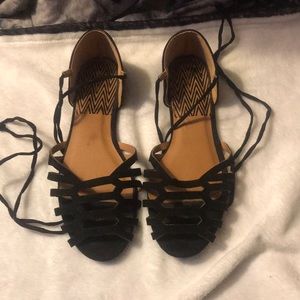 Gladiator Lace-Up Flats